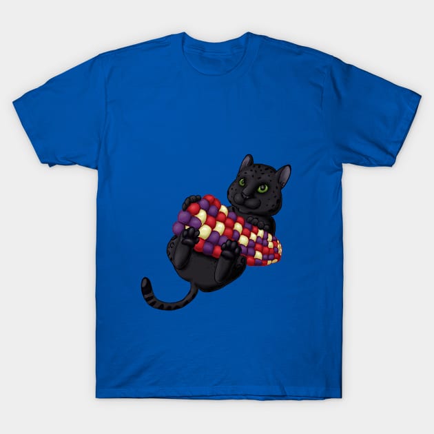 Corn on the Cub - Panther T-Shirt by PewterKat